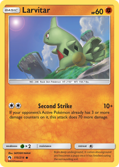 Larvitar, Lost Thunder #115, Pokémon TCG card