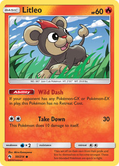 Litleo, Lost Thunder #50, Pokémon TCG card