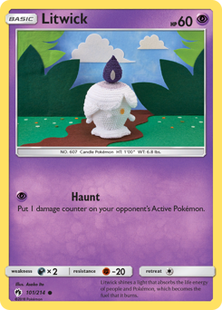 Litwick, Lost Thunder #101, Pokémon TCG card