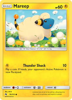 Mareep, Lost Thunder #76, Pokémon TCG card
