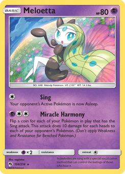 Meloetta, Lost Thunder #104, Pokémon TCG card