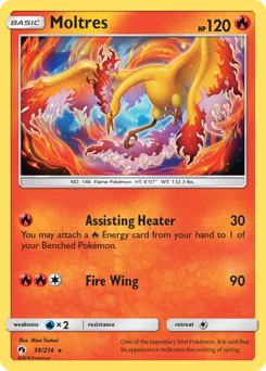 Moltres, Lost Thunder #38, Pokémon TCG card