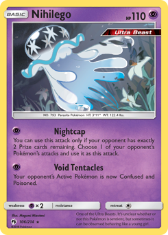 Nihilego, Lost Thunder #106, Pokémon TCG card