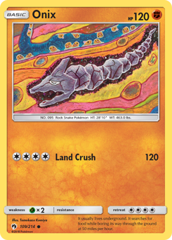 Onix, Lost Thunder #109, Pokémon TCG card