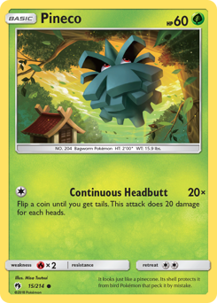 Pineco, Lost Thunder #15, Pokémon TCG card