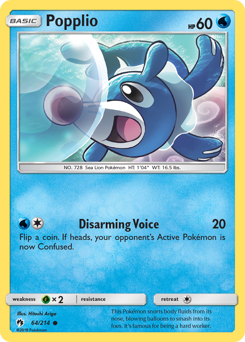Popplio, Lost Thunder #64, Pokémon TCG card