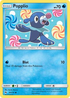 Popplio, Lost Thunder #65, Pokémon TCG card