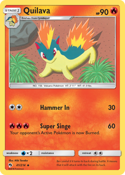 Quilava, Lost Thunder #41, Pokémon TCG card