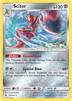 Scizor, Lost Thunder #126, Pokémon TCG card