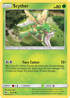 Scyther, Lost Thunder #3, Pokémon TCG card