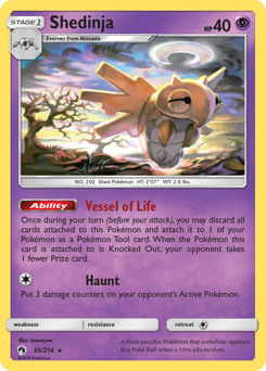 Shedinja, Lost Thunder #95, Pokémon TCG card