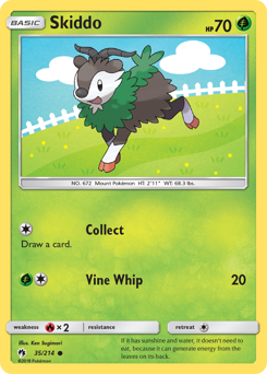 Skiddo, Lost Thunder #35, Pokémon TCG card