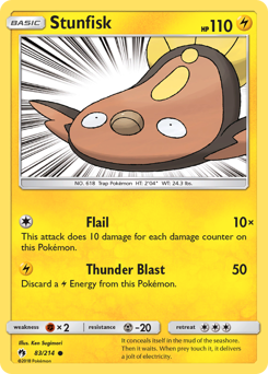 Stunfisk, Lost Thunder #83, Pokémon TCG card