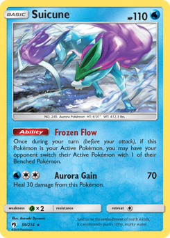 Suicune, Lost Thunder #59, Pokémon TCG card
