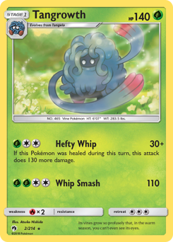 Tangrowth, Lost Thunder #2, Pokémon TCG card