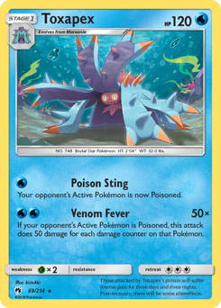 Toxapex, Lost Thunder #69, Pokémon TCG card