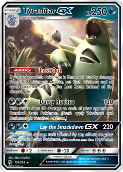 Tyranitar-GX, Lost Thunder #121, Pokémon TCG card
