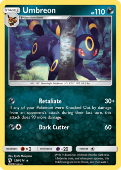 Umbreon, Lost Thunder #120, Pokémon TCG card