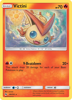 Victini, Lost Thunder #49, Pokémon TCG card