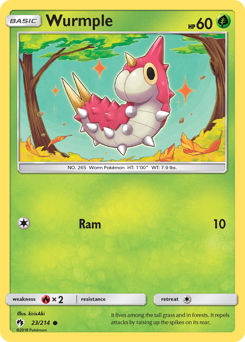 Wurmple, Lost Thunder #23, Pokémon TCG card