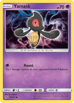 Yamask, Lost Thunder #99, Pokémon TCG card