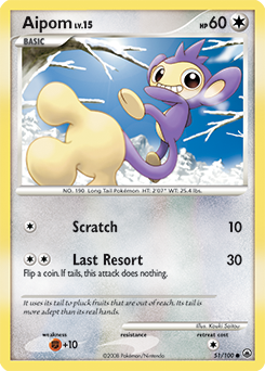 Aipom, Majestic Dawn #51, Pokémon TCG card