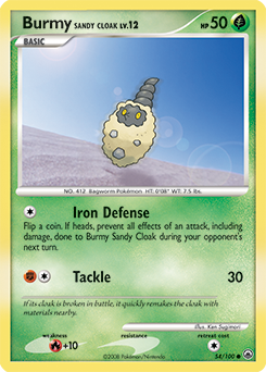 Burmy Sandy Cloak, Majestic Dawn #54, Pokémon TCG card