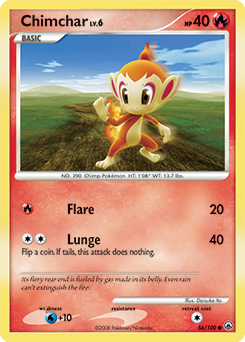 Chimchar, Majestic Dawn #56, Pokémon TCG card