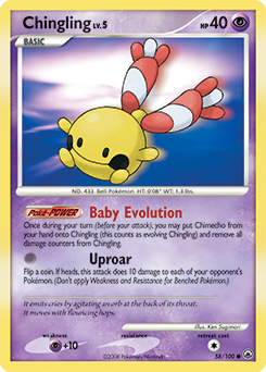 Chingling, Majestic Dawn #58, Pokémon TCG card