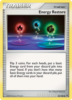 Energy Restore, Majestic Dawn #81, Pokémon TCG card