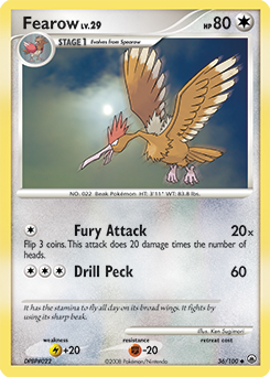 Fearow, Majestic Dawn #36, Pokémon TCG card