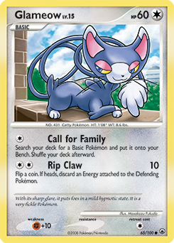 Glameow, Majestic Dawn #65, Pokémon TCG card
