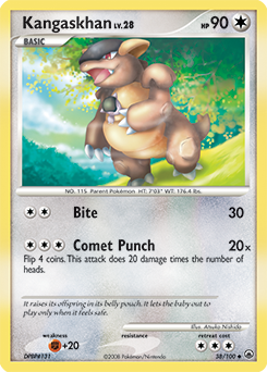Kangaskhan, Majestic Dawn #38, Pokémon TCG card