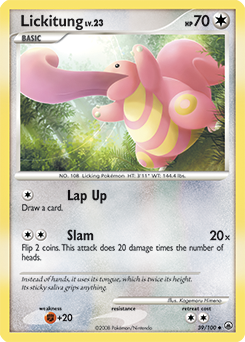 Lickitung, Majestic Dawn #39, Pokémon TCG card