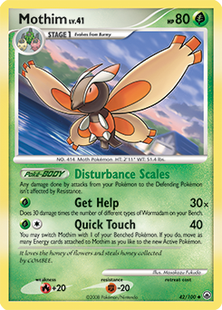 Mothim, Majestic Dawn #42, Pokémon TCG card