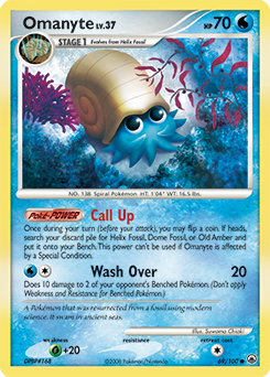 Omanyte, Majestic Dawn #69, Pokémon TCG card
