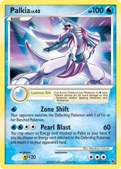 Palkia, Majestic Dawn #11, Pokémon TCG card