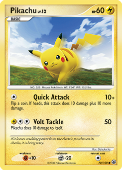 Pikachu, Majestic Dawn #70, Pokémon TCG card