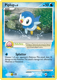 Piplup, Majestic Dawn #72, Pokémon TCG card