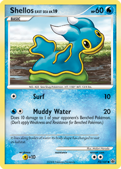 Shellos East Sea, Majestic Dawn #73, Pokémon TCG card