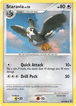 Staravia, Majestic Dawn #47, Pokémon TCG card