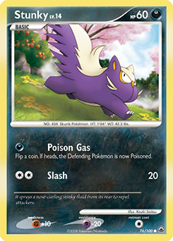 Stunky, Majestic Dawn #76, Pokémon TCG card