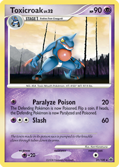 Toxicroak, Majestic Dawn #31, Pokémon TCG card