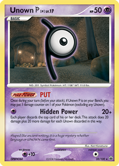 Unown P, Majestic Dawn #33, Pokémon TCG card