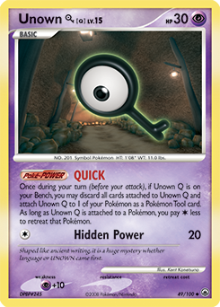 Unown Q, Majestic Dawn #49, Pokémon TCG card