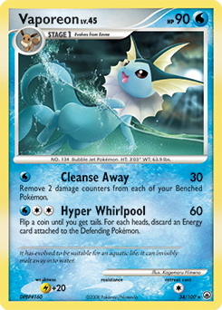 Vaporeon, Majestic Dawn #34, Pokémon TCG card
