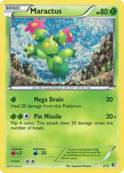 Maractus, McDonald's Collection 2011 #2, Pokémon TCG card