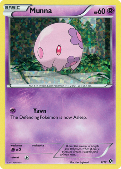 Munna, McDonald's Collection 2011 #7, Pokémon TCG card