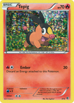 Tepig, McDonald's Collection 2011 #3, Pokémon TCG card