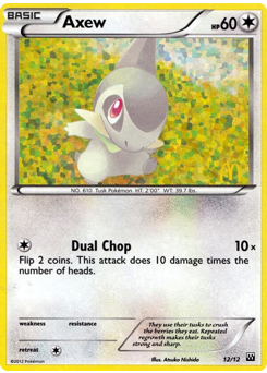 Axew, McDonald's Collection 2012 #12, Pokémon TCG card